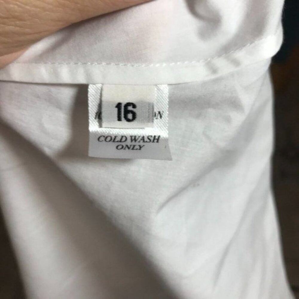 CARESTE Hearst Top White Sleeveless Poplin Boxy Fit, 16 - $395 - Picture 9 of 9